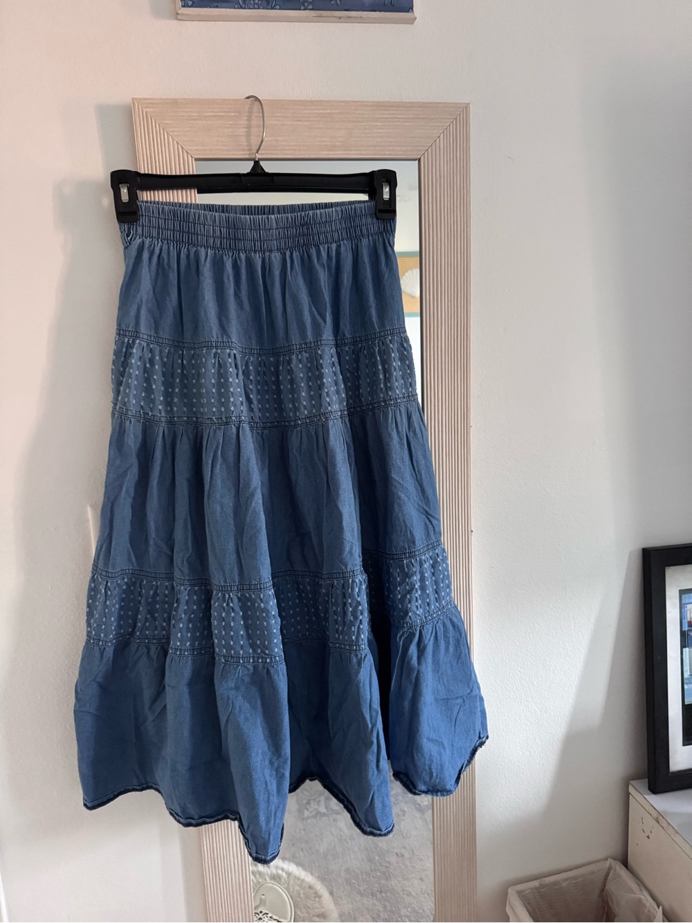 Denim Maxi Skirt - Women